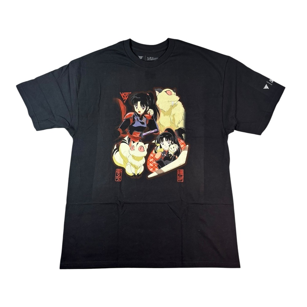 Hypland Inuyasha Sango Kirara Graphic T-Shirt Mens XL Black Anime Streetwear Tee